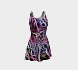 Fractal Shine Flare Dress
